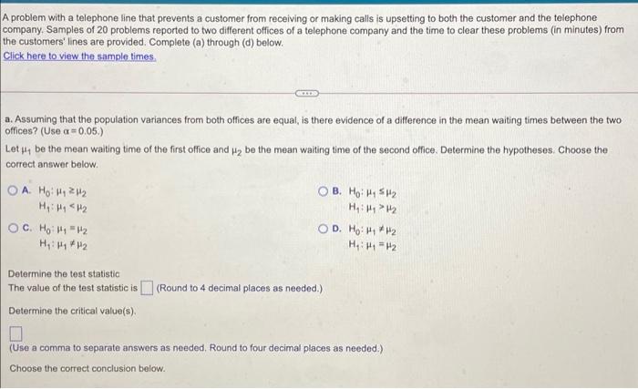Solved A problem with a telephone line that prevents a | Chegg.com