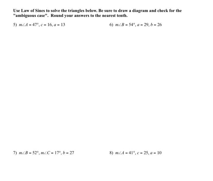 Solved PreCalculus Applications Handout ne d each problem | Chegg.com