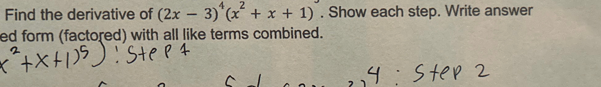solved-find-the-derivative-of-2x-3-4-x2-x-1-show-each-chegg