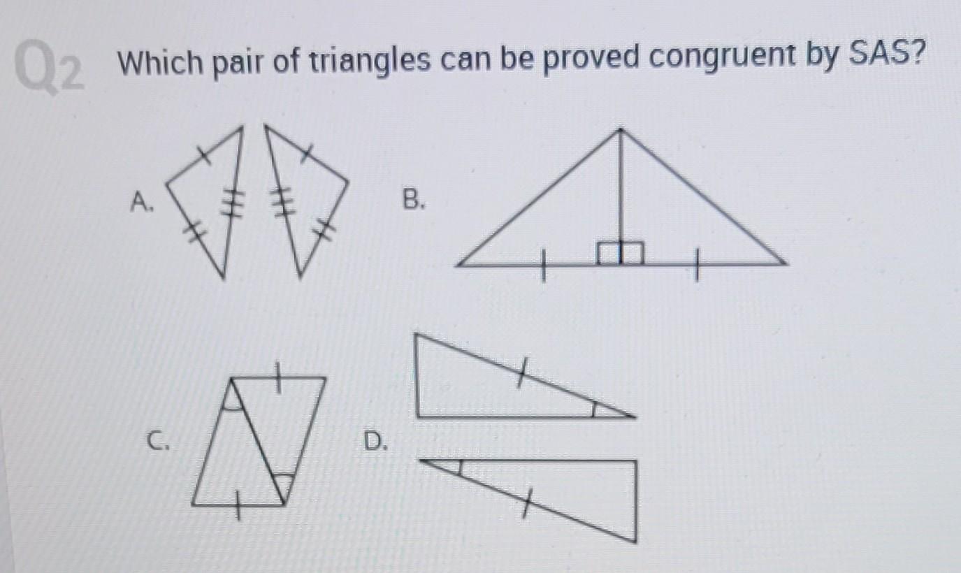 Solved Which pair of triangles can be proved congruent by | Chegg.com