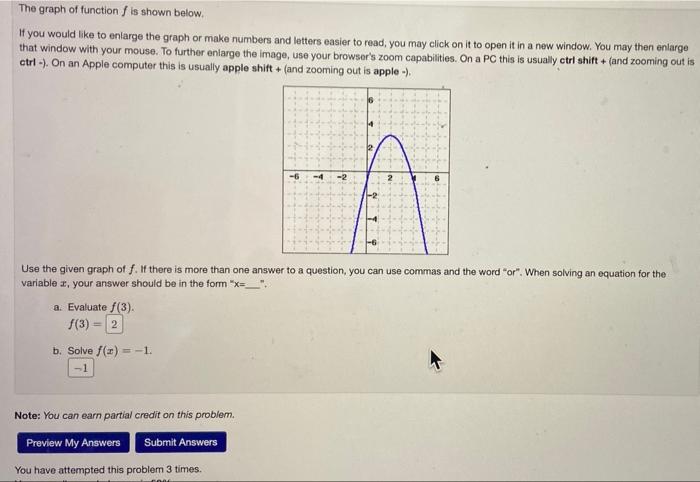 Solved The graph of function is shown below. If you would | Chegg.com