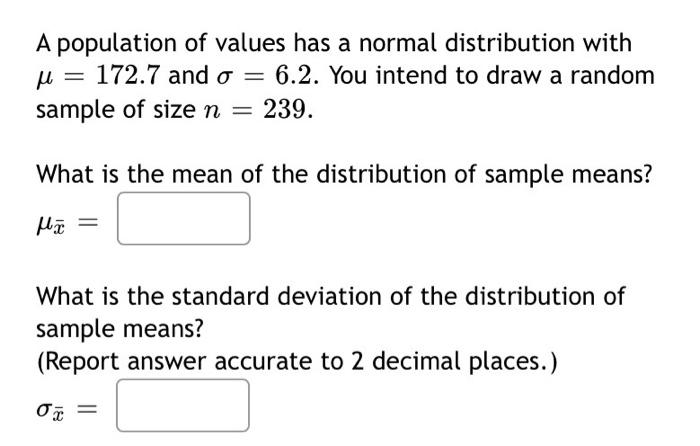 Solved A population of values has a normal distribution with | Chegg.com