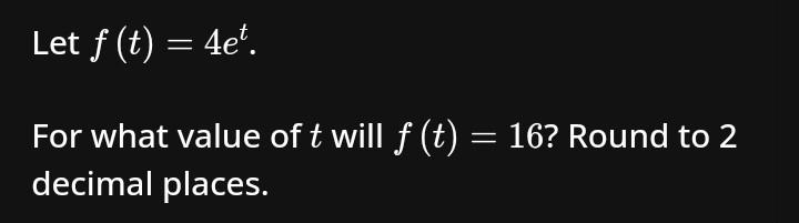 what is the value of t when f of t equals 140