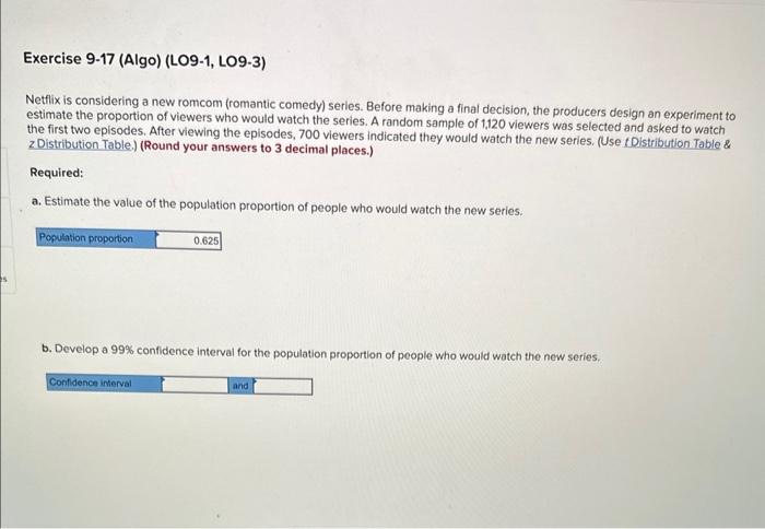 Solved Netflix is considering a new romcom (romantic comedy) | Chegg.com