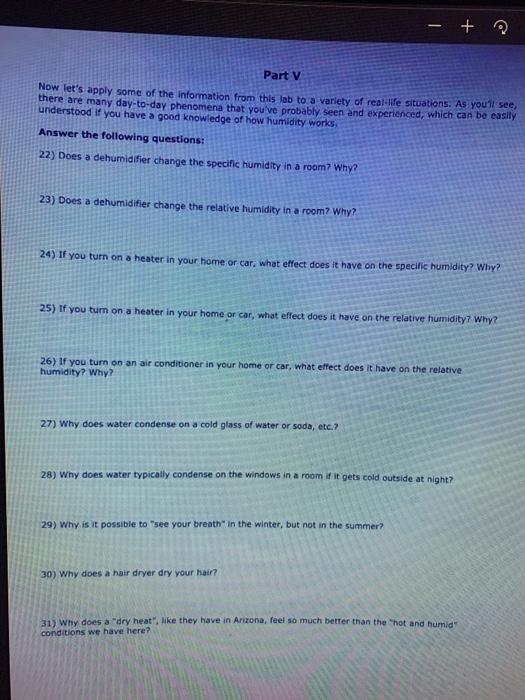 Solved Part V Now let's apply some of the information from | Chegg.com