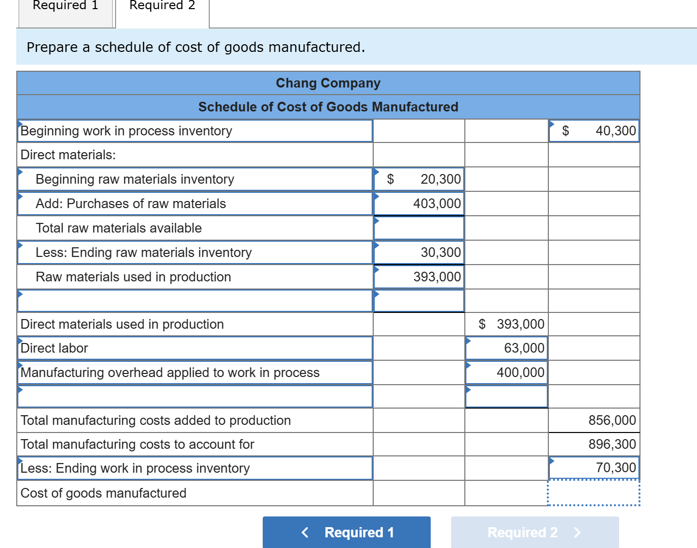 Chang Company provided the following data for this | Chegg.com