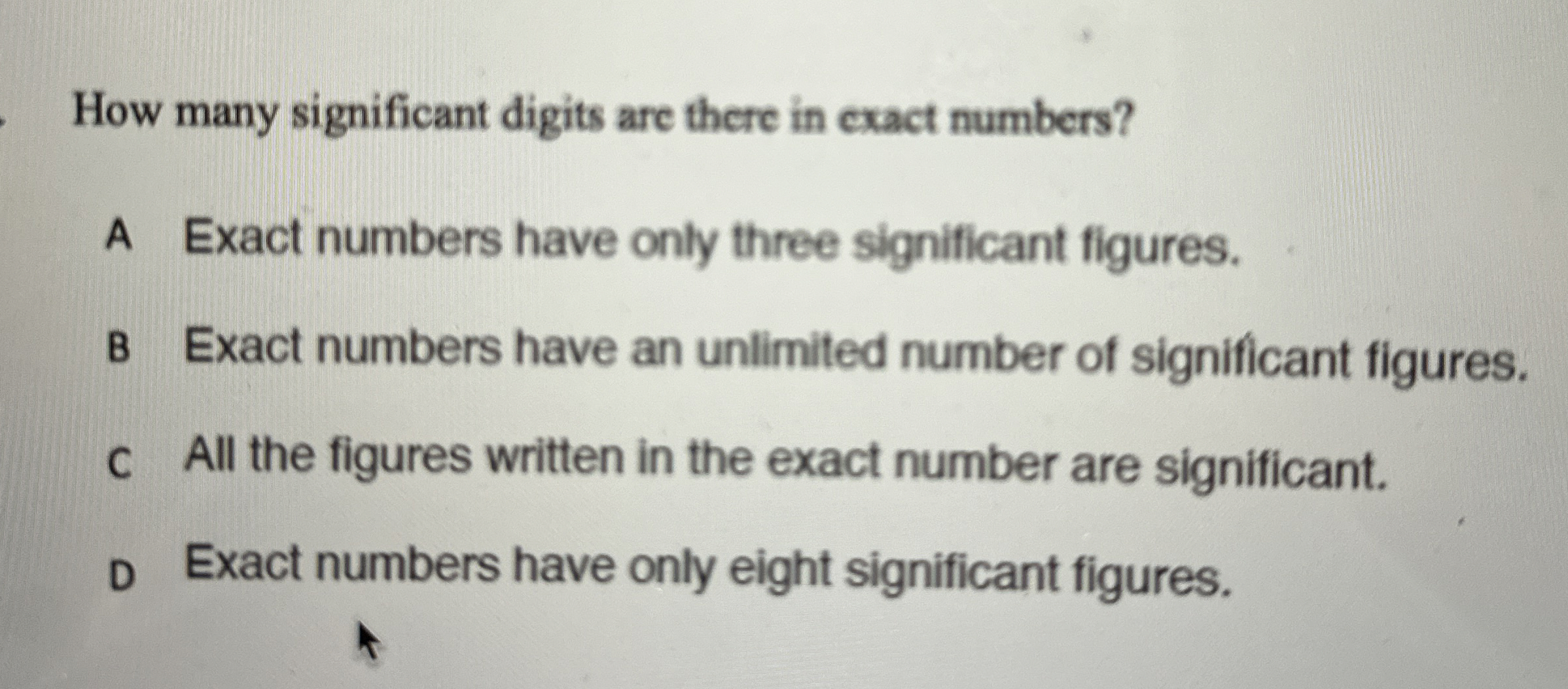 How many significant digits are there in exact | Chegg.com