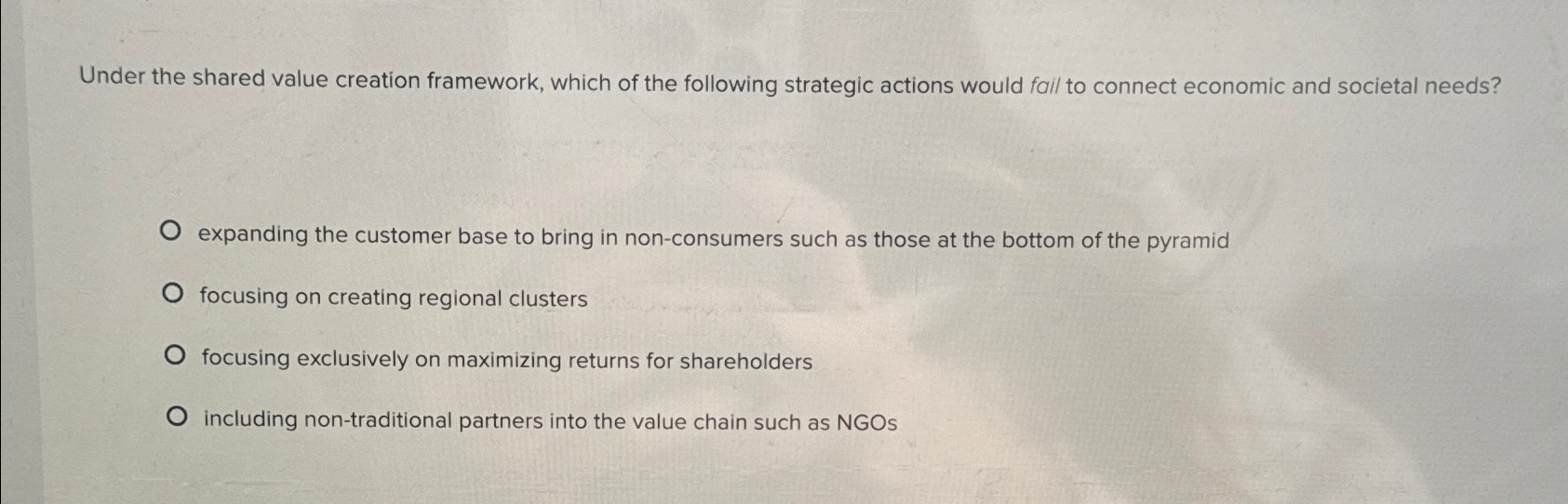 Shared Value Creation Framework
