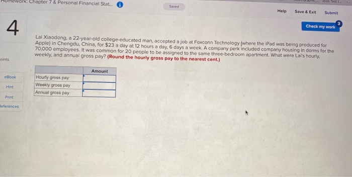 Solved Check my work 1 Complete the following table (assume | Chegg.com