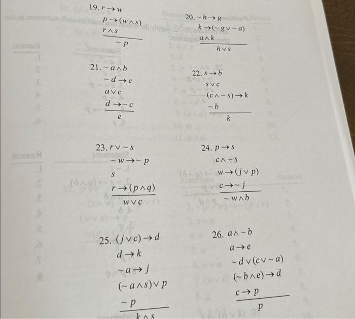 Solved for exercises 13-26 test each argument for validity. | Chegg.com