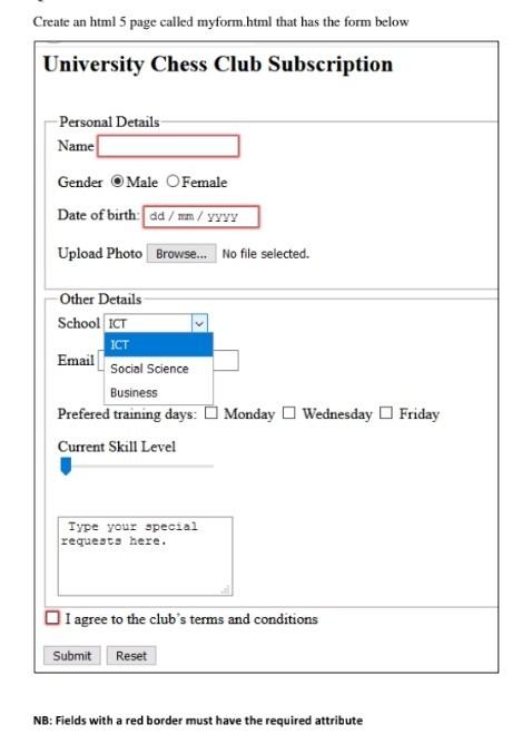 Solved write the html code for the page.use comments to | Chegg.com
