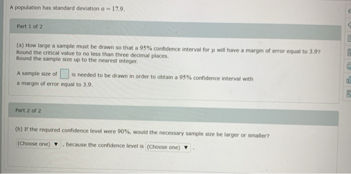 Solved Use the given data to construct a confidence interval | Chegg.com