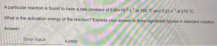 Solved A particular reaction is found to have a rate | Chegg.com