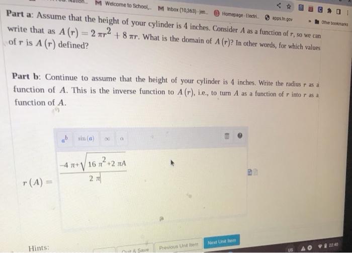 write a hypothesis about how the height of the cylinder