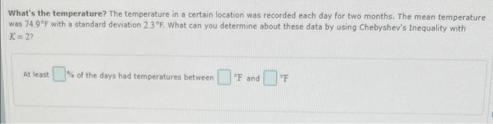 Solved What's the temperature? The temperature in a certain | Chegg.com