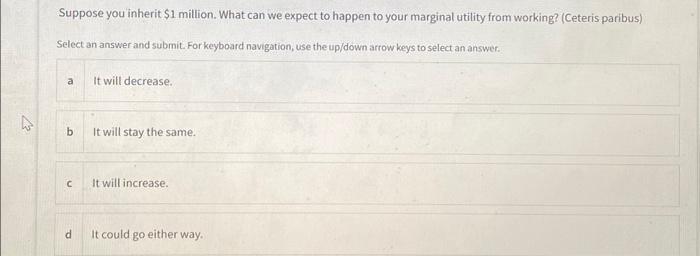 Solved Suppose you inherit $1 million. What can we expect to | Chegg.com