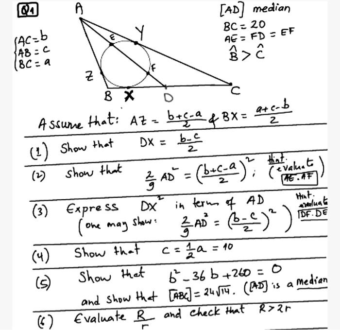 Solved 04 A Ad Median Sac B Ae Fd Ef Ab C E Chegg Com