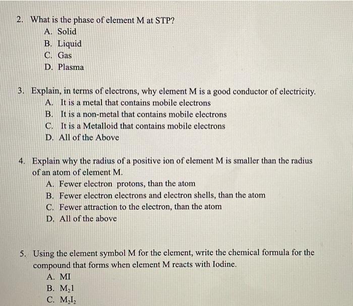 Solved Base your answers to questions 2-5 on the information | Chegg.com