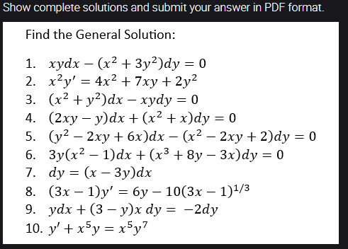 Solved Show Complete Solutions And Submit Your Answer In PDF | Chegg.com