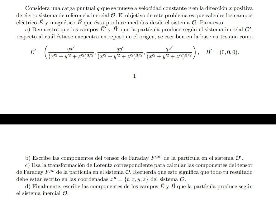 Solved Considera Una Carga Puntual Q Que Se Mueve A | Chegg.com