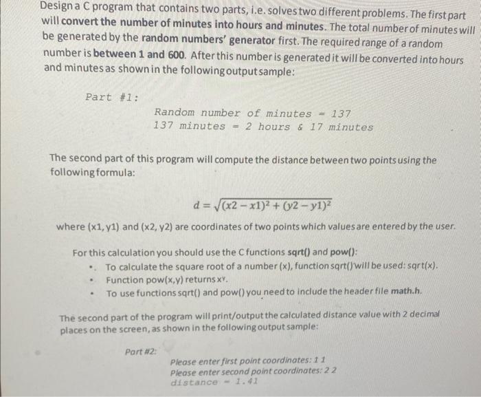 Solved please do this in C not C++, and if you can please do | Chegg.com