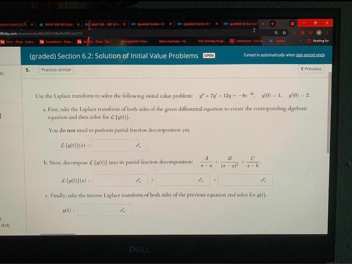 Solved uradeco Section 62: Solution of initial Value Problem | Chegg.com