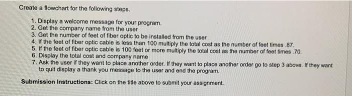 Solved Create a flowchart for the following steps. 1. | Chegg.com