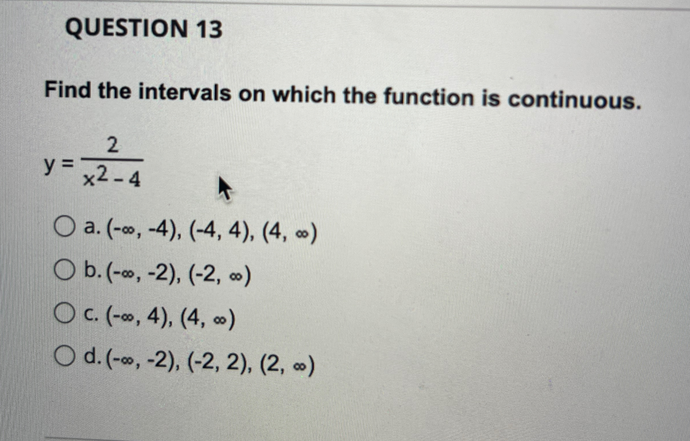 Solved QUESTION 13Find the intervals on which the function | Chegg.com
