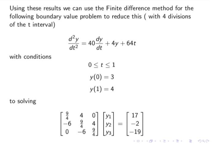 Solved Using these results we can use the Finite difference | Chegg.com