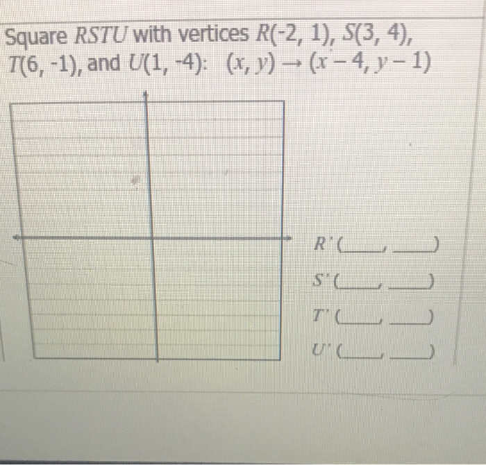 Solved Square Rstu With Vertices R 2 1 S 3 4 T 6 Chegg Com