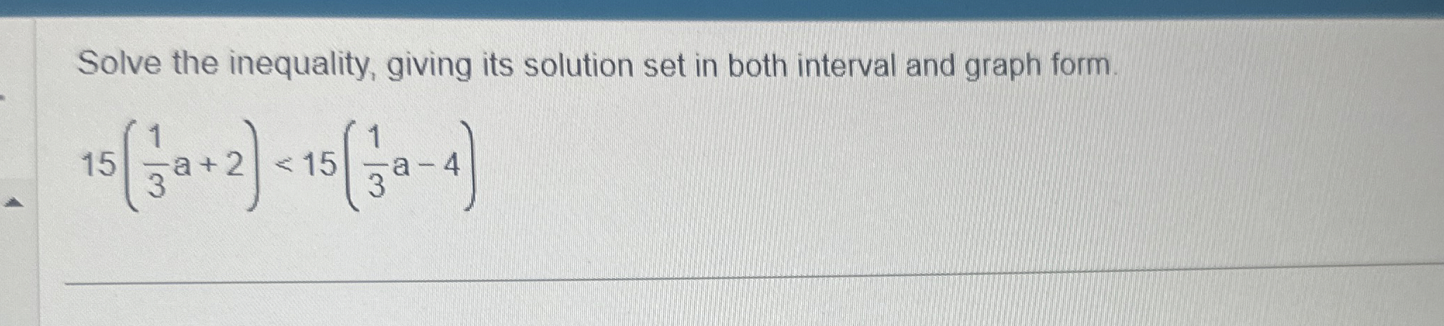 Solved Solve the inequality, giving its solution set in both | Chegg.com