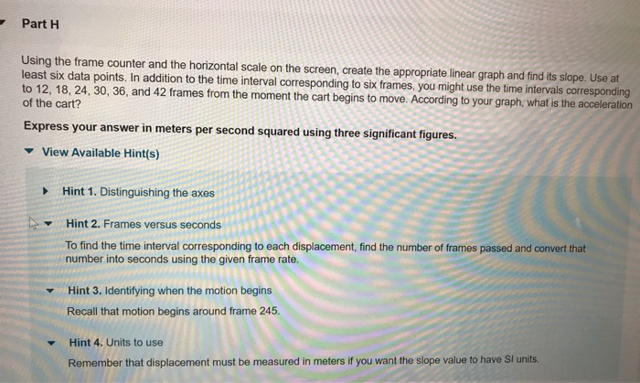 Solved Part 1 Using the frame counter and the horizontal | Chegg.com