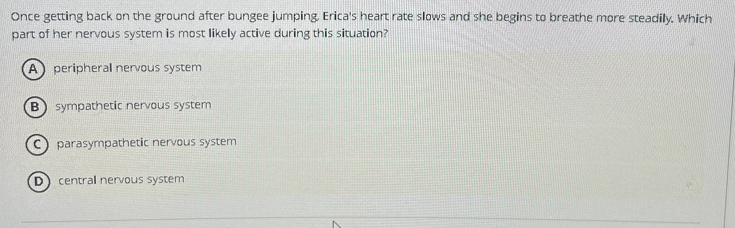 Solved Once getting back on the ground after bungee jumping.
