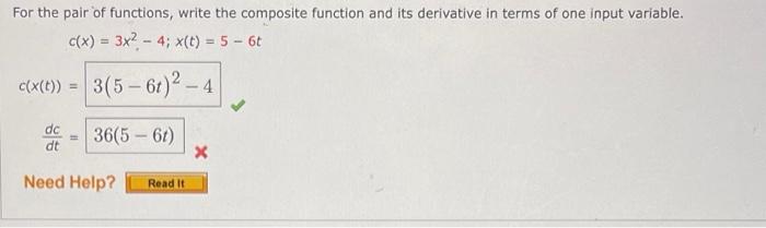 Solved For the pair of functions, write the composite | Chegg.com