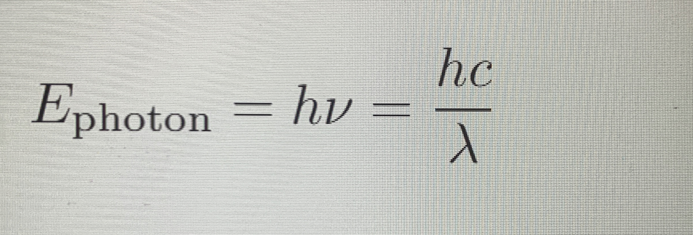 Solved Ephoton =hu =hcλ ﻿ ﻿ Make wavelength the subject of | Chegg.com