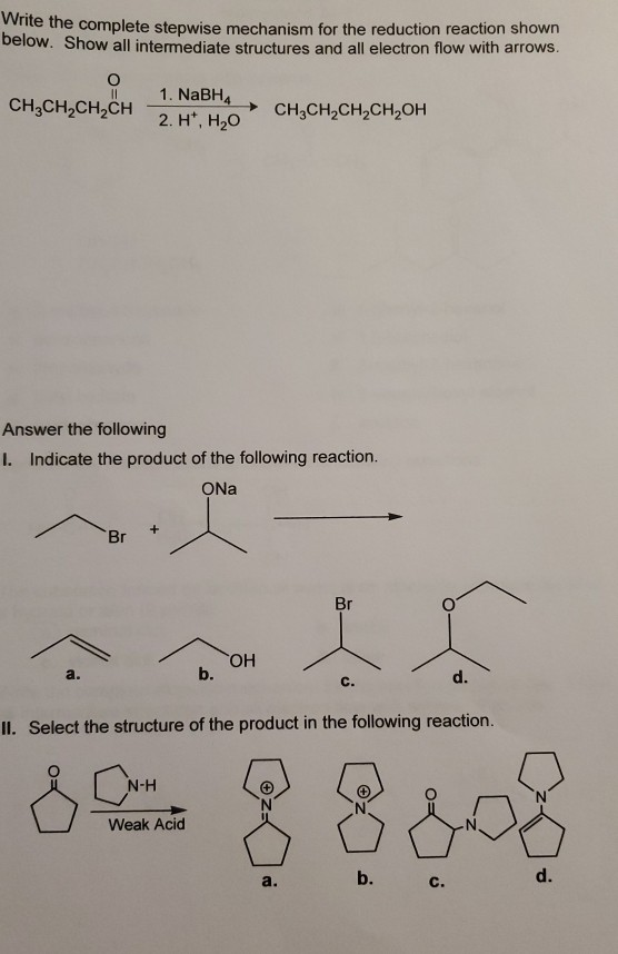 Solved Write the complete stepwise mechanism for the | Chegg.com