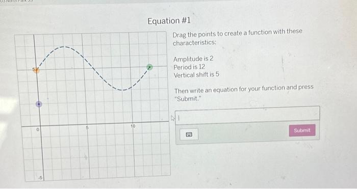 Solved Equation \#1 Drag the points to create a function | Chegg.com
