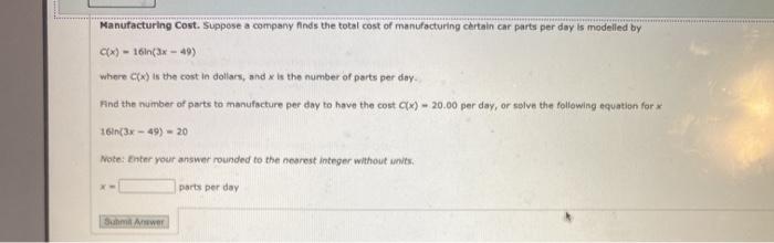 Solved Manufacturing Cost. Suppose A Company Minds The Total | Chegg.com