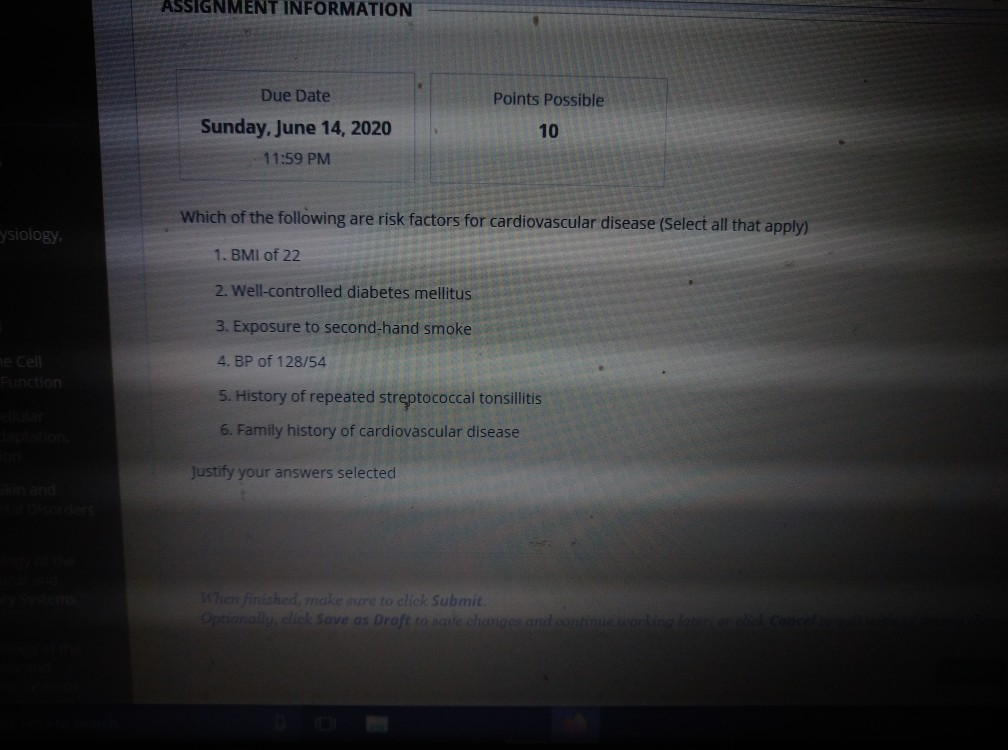 Solved ASSIGNMENT INFORMATION Due Date Points Possible 10 | Chegg.com