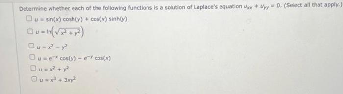 Solved Determine whether each of the following functions is | Chegg.com