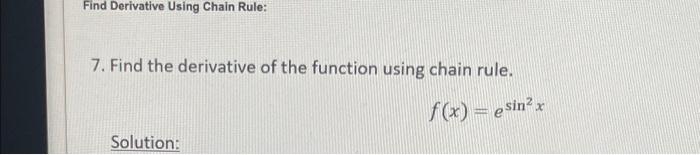 derivative of sin(2x) using chain rule