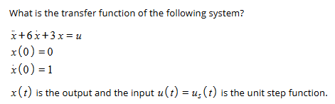Solved What is ﻿the transfer function of ﻿the following | Chegg.com