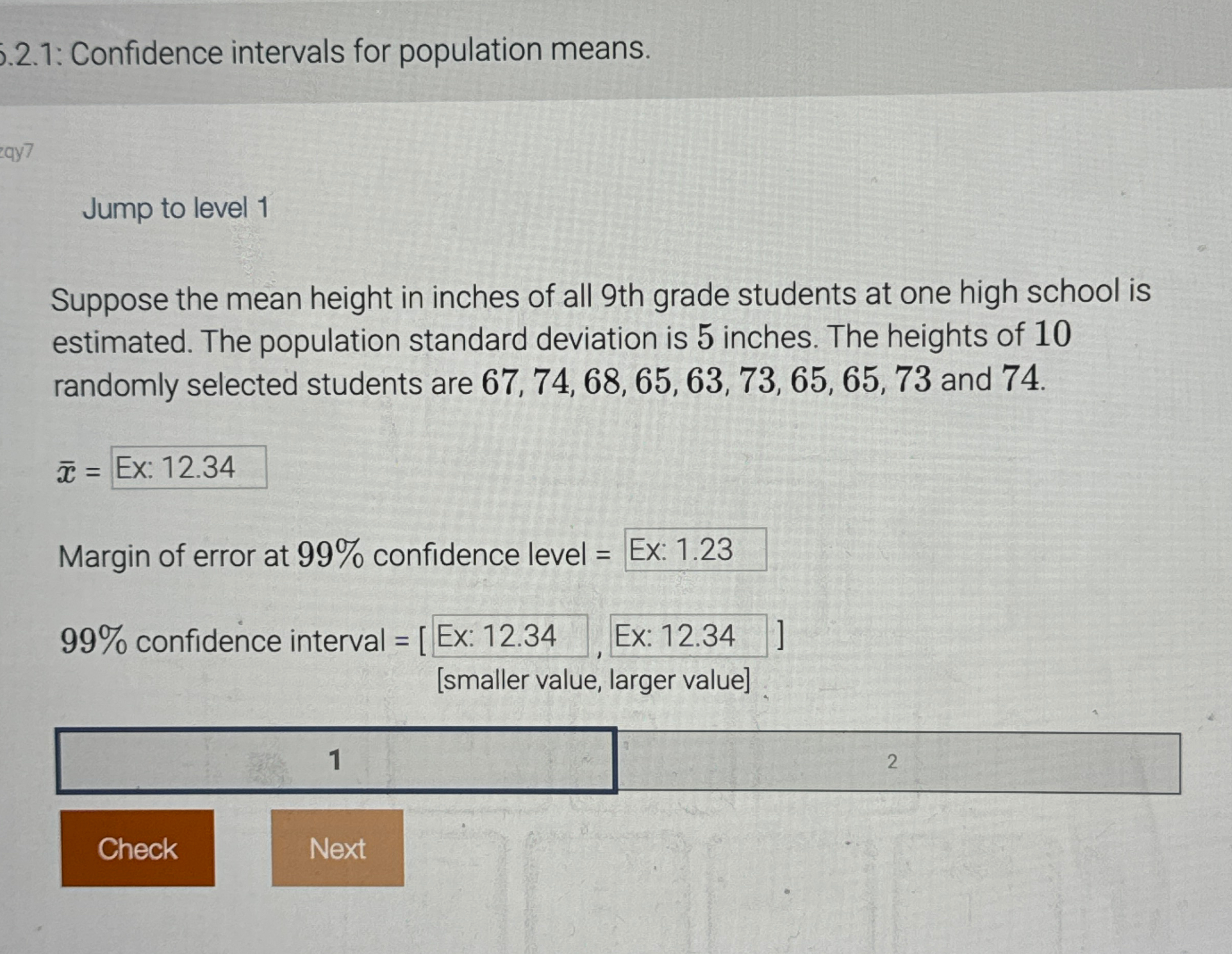 Solved 2.1: Confidence intervals for population means.Jump | Chegg.com