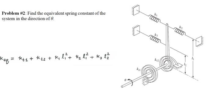 Solved Problem \#2: Find the equivalent spring constant of | Chegg.com