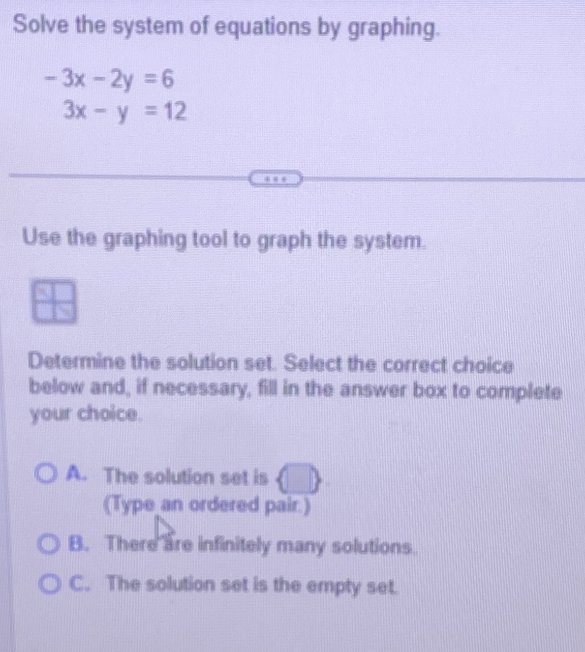 Solved Solve the system of equations by | Chegg.com
