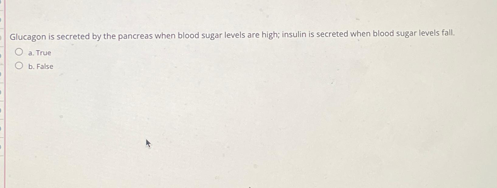 what is the purpose of glucagon secreted from the pancreas