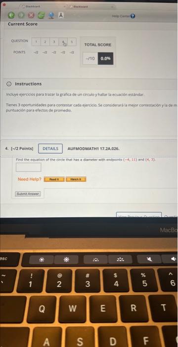 Incluye ejercicios para trazar ta grafica de un circulo y haltar ta ecuacion eszandar: Thenes 3 oportunidades para contestac