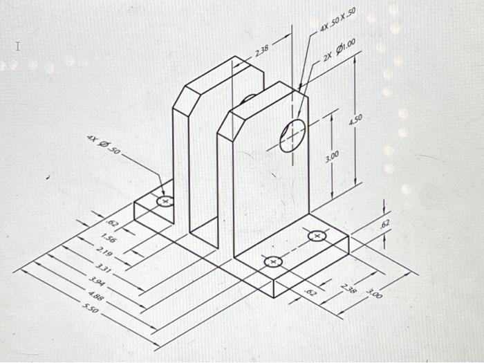 please draw orthographic projections: front, top and | Chegg.com