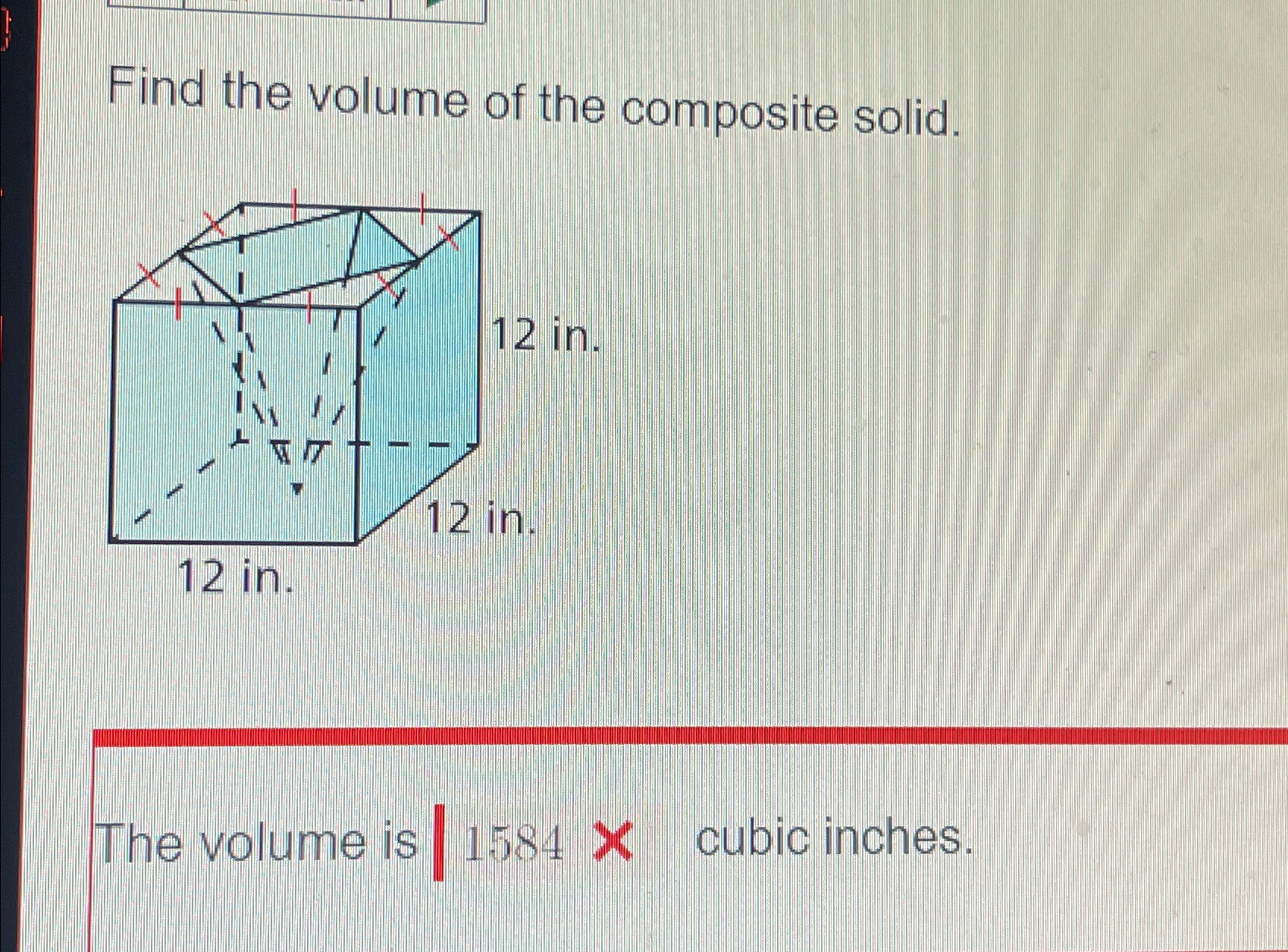 Solved Find the volume of the composite solid.The volume is | Chegg.com