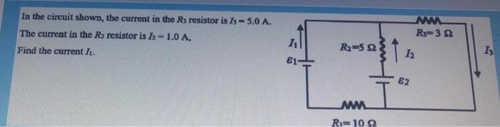 Solved In the circuit shown, the current in the Ry resistor | Chegg.com
